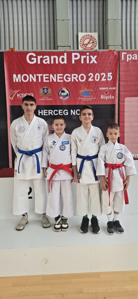 Sjajn nastup karate kluba „Budućnost“ u Herceg Novom: četiri medalje na Grand Prix Montenegro turniru