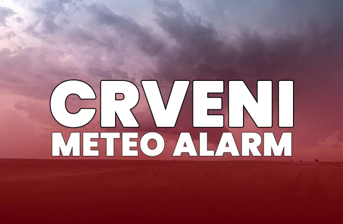 Nevrijeme prijeti Crnoj Gori: upaljen crveni meteoalarm