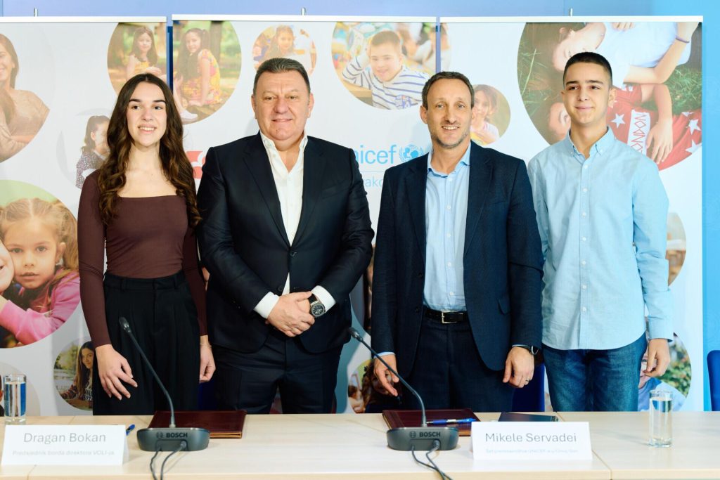 VOLI ulaže u budućnost Crne Gore: 400.000 dolara za djecu kroz partnerstvo sa UNICEF-om