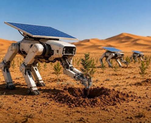 Kineski solarni roboti pošumljavaju pustinju tehnologija u borbi protiv dezertifikacije