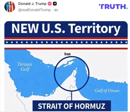 Trump objavio mapu: Ormuški moreuz označen kao „nova teritorija SAD“