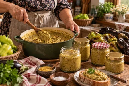 Ajvar od zelene paprike i patlidžana – miris jeseni u tegli